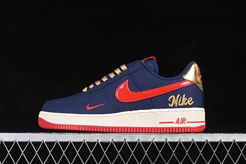 All Categories Nk Air Force 1 Air Force Series Nk Air Force 1 Low Air Force Low Nike Air Force 1'07 Low Blue Red Gold Air Force One Low Casual Shoes NH0601-529